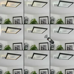 Plafonnier Bina LED Blanc, 1 lumière, Télécommandes