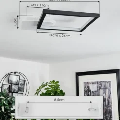 Plafonnier Bina LED Blanc, 1 lumière, Télécommandes