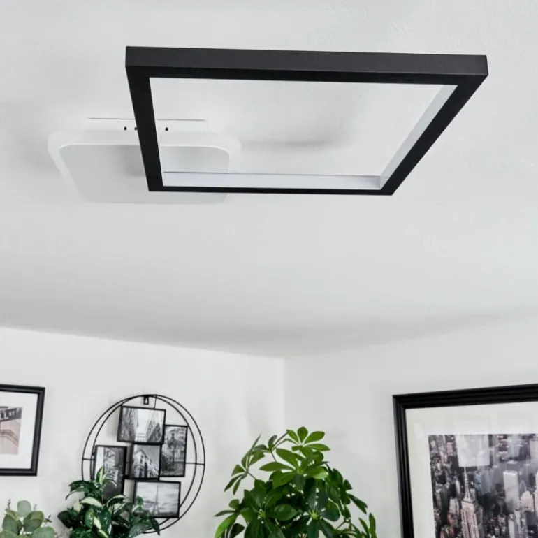 Plafonnier Bina LED Blanc, 1 lumière, Télécommandes