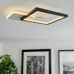 Plafonnier Bina LED Blanc, 1 lumière, Télécommandes
