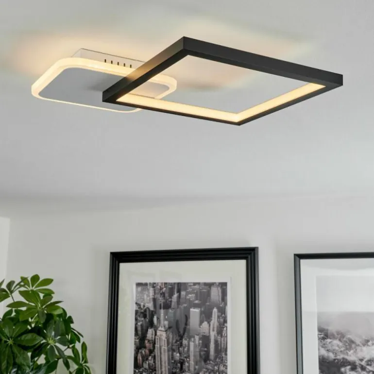 Plafonnier Bina LED Blanc, 1 lumière, Télécommandes