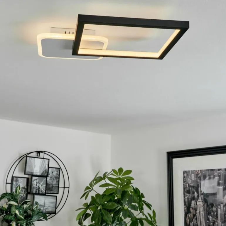 Plafonnier Bina LED Blanc, 1 lumière, Télécommandes