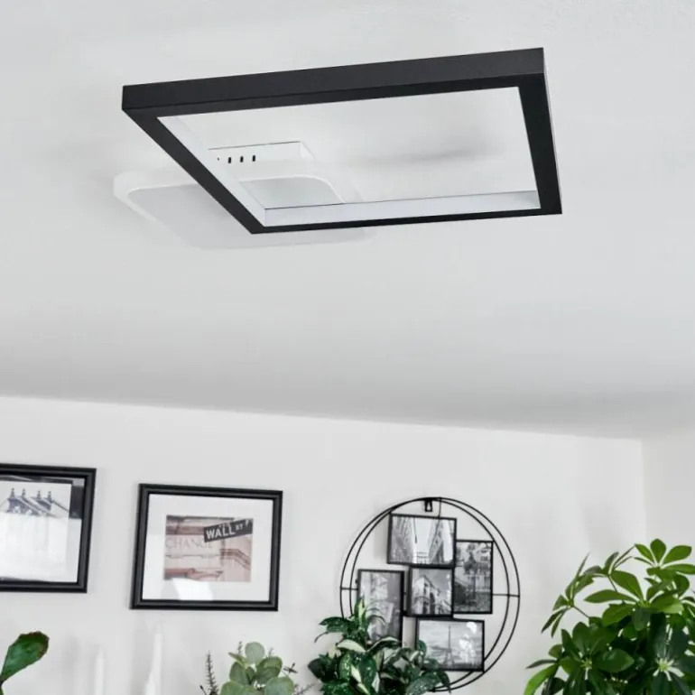 Plafonnier Bina LED Blanc, 1 lumière, Télécommandes