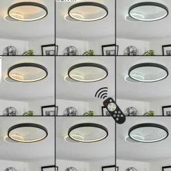 Plafonnier Bina LED Blanc, 1 lumière, Télécommandes
