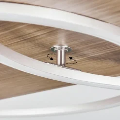 Plafonnier Blandford LED Écru, Nickel mat, Argenté, 2 lumières, Télécommandes