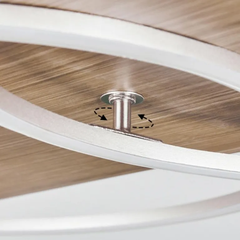 Plafonnier Blandford LED Écru, Nickel mat, Argenté, 2 lumières, Télécommandes