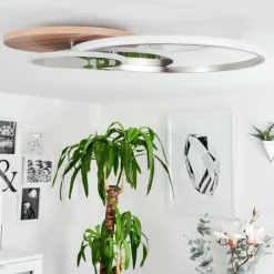 Plafonnier Blandford LED Écru, Nickel mat, Argenté, 1 lumière, Télécommandes