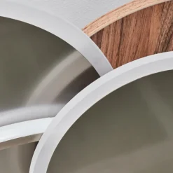 Plafonnier Blandford LED Écru, Nickel mat, Argenté, 1 lumière, Télécommandes