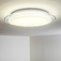 Plafonnier Bleik LED Blanc, 1 lumière, Télécommandes