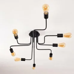 Plafonnier Bogno Noir, 8 lumières