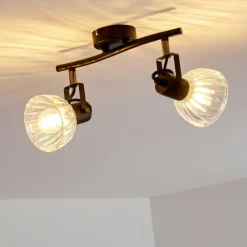 Plafonnier Bohemia Noir, 2 lumières