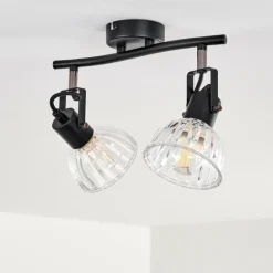 Plafonnier Bohemia Noir, 2 lumières