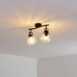 Plafonnier Bohemia Noir, 2 lumières