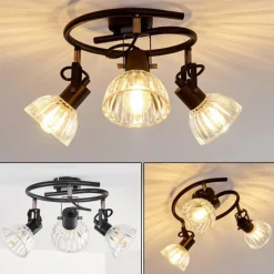 Plafonnier Bohemia Noir, 3 lumières