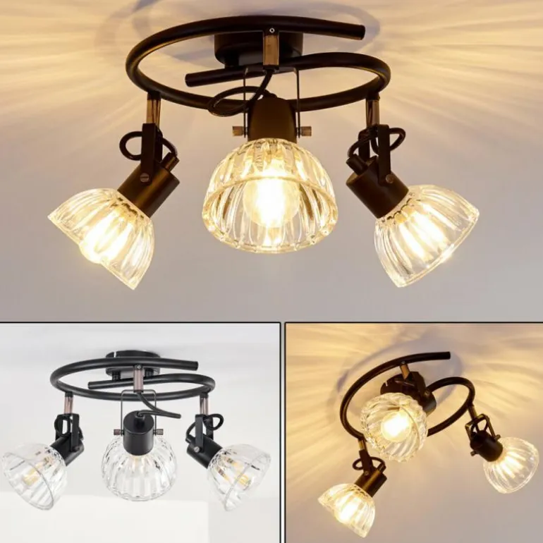 Plafonnier Bohemia Noir, 3 lumières