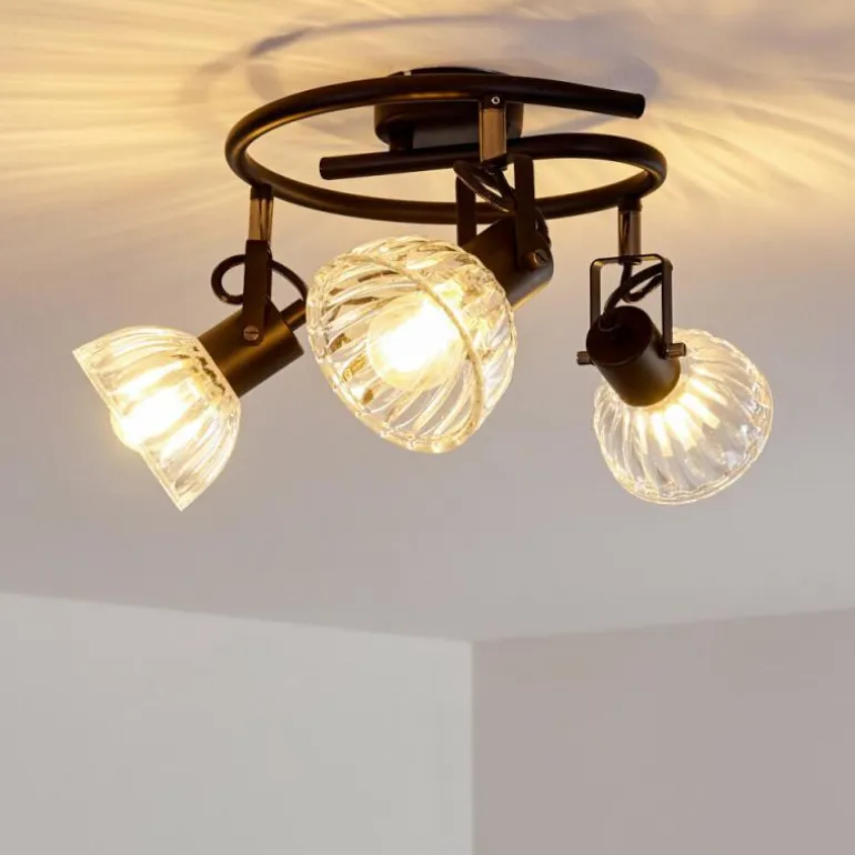 Plafonnier Bohemia Noir, 3 lumières