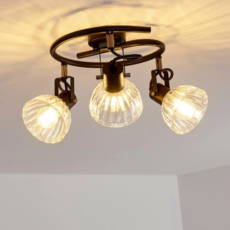 Plafonnier Bohemia Noir, 3 lumières