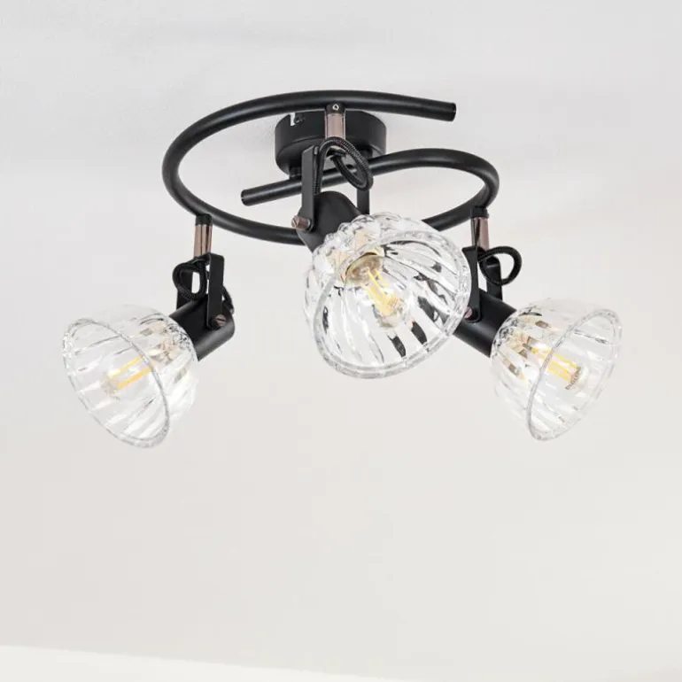 Plafonnier Bohemia Noir, 3 lumières