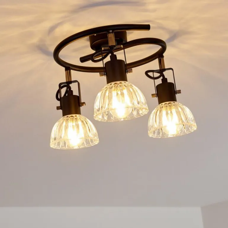 Plafonnier Bohemia Noir, 3 lumières
