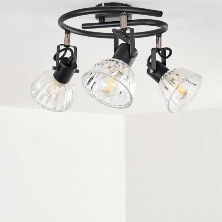 Plafonnier Bohemia Noir, 3 lumières