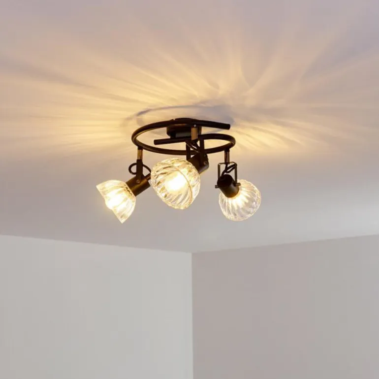 Plafonnier Bohemia Noir, 3 lumières