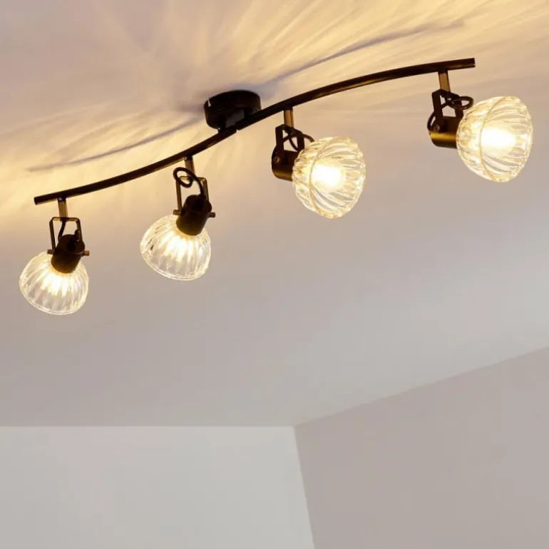 Plafonnier Bohemia Noir, 4 lumières