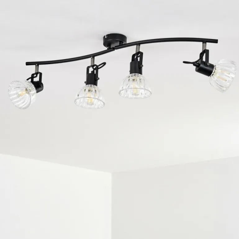 Plafonnier Bohemia Noir, 4 lumières