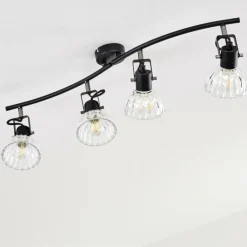 Plafonnier Bohemia Noir, 4 lumières