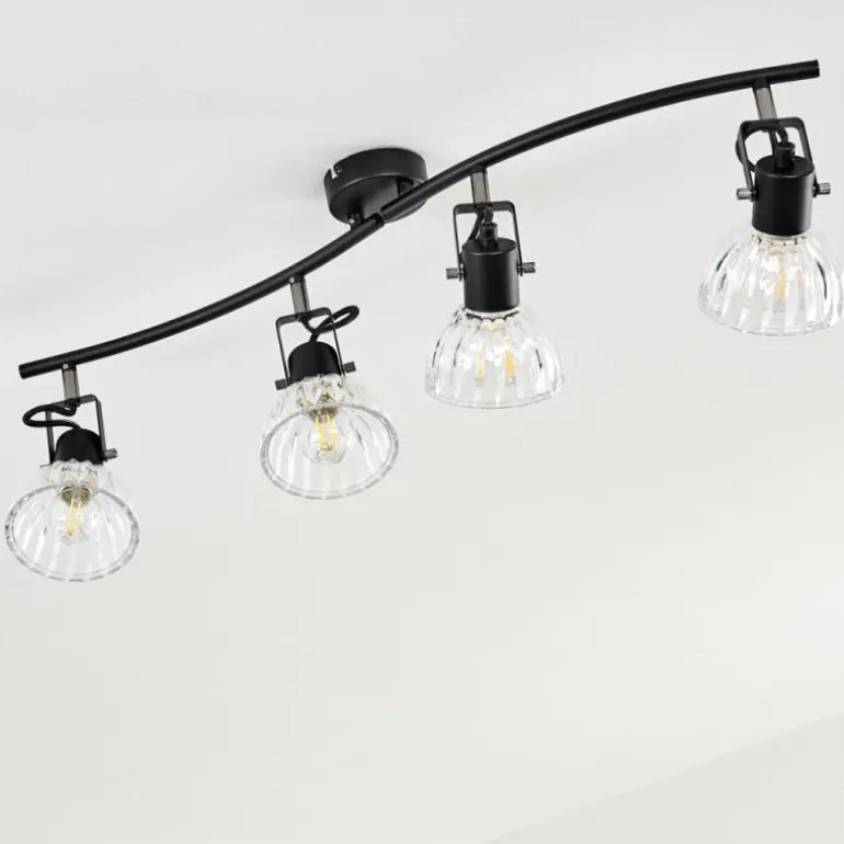 Plafonnier Bohemia Noir, 4 lumières