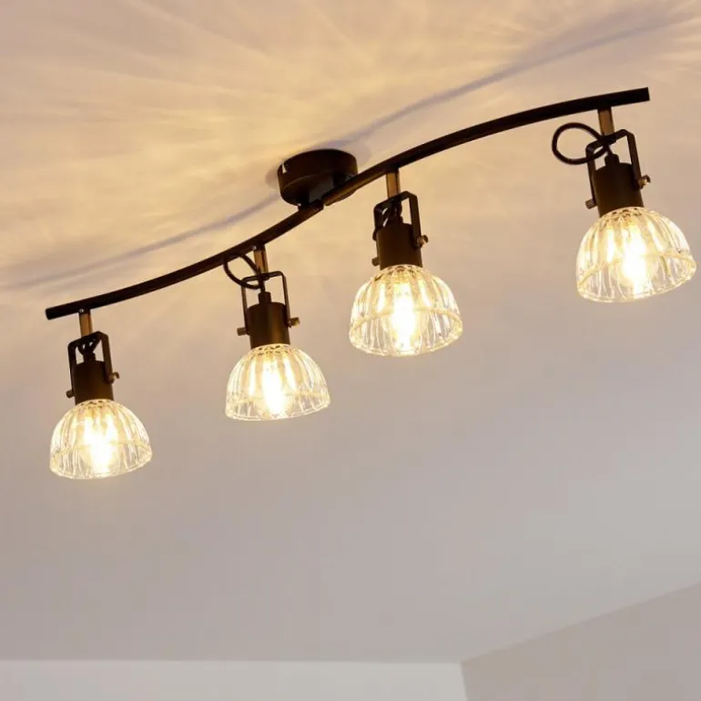 Plafonnier Bohemia Noir, 4 lumières
