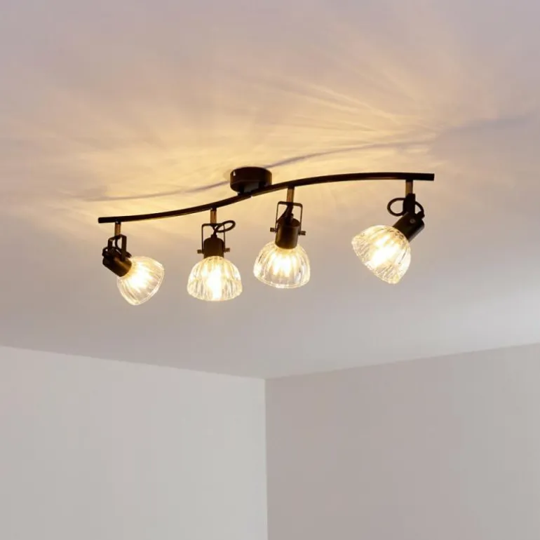 Plafonnier Bohemia Noir, 4 lumières