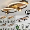 Plafonnier Boim LED Couleur bois, Noir, 3 lumières
