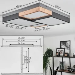 Plafonnier Bornos LED Anthracite, 1 lumière
