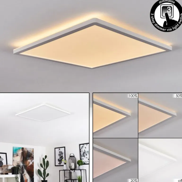 Plafonnier Boyero LED Blanc, 1 lumière