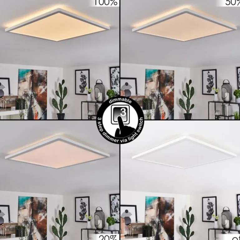 Plafonnier Boyero LED Blanc, 1 lumière