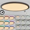 Plafonnier Boyero LED Noir, 2 lumières, Télécommandes, Changeur de couleurs