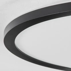 Plafonnier Boyero LED Noir, 2 lumières, Télécommandes, Changeur de couleurs