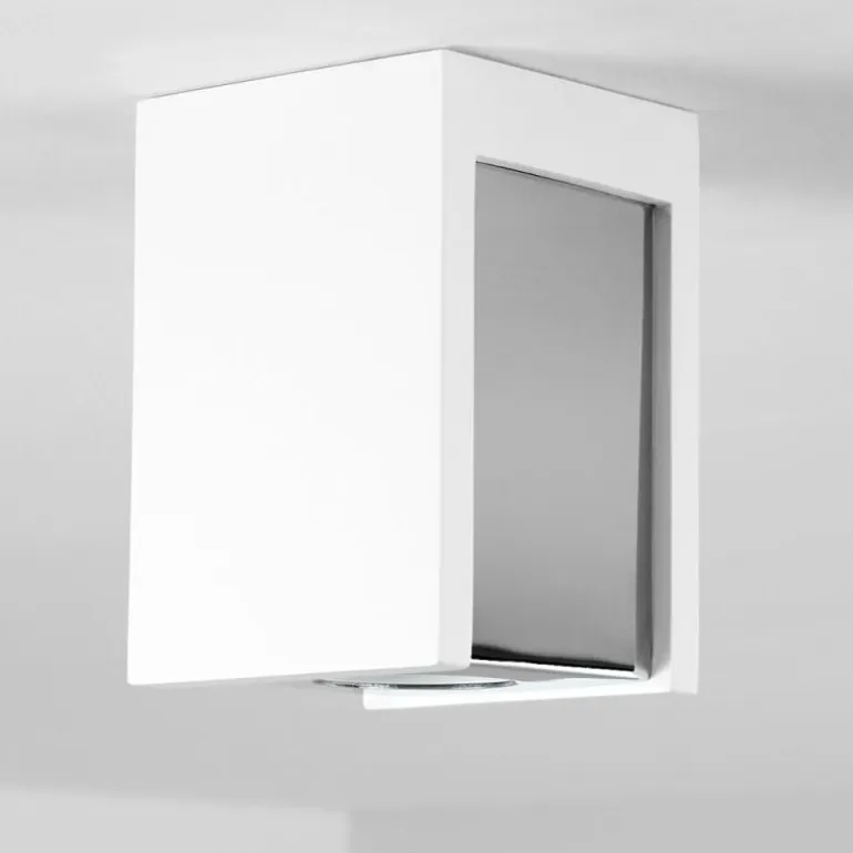 Plafonnier Braslo Chrome, Blanc, 1 lumière