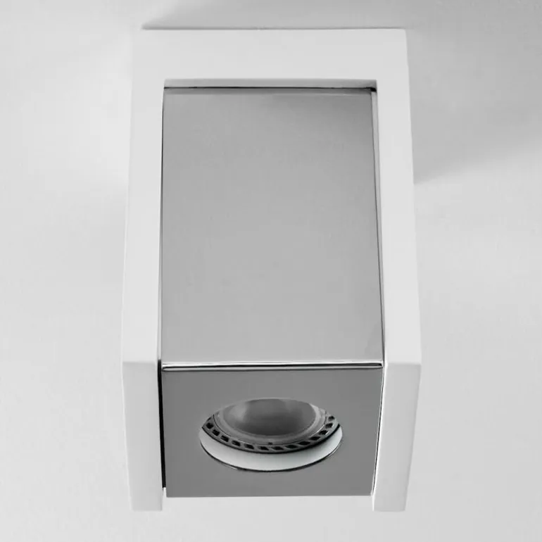 Plafonnier Braslo Chrome, Blanc, 1 lumière