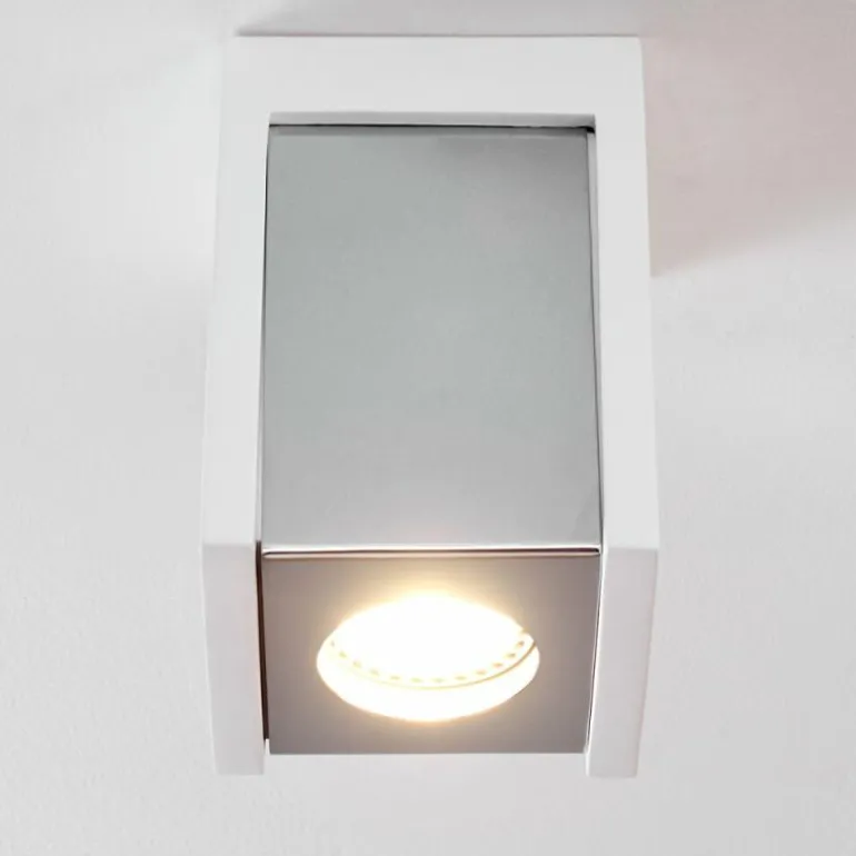 Plafonnier Braslo Chrome, Blanc, 1 lumière