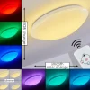 Plafonnier Brighton LED Blanc, 1 lumière, Télécommandes, Changeur de couleurs