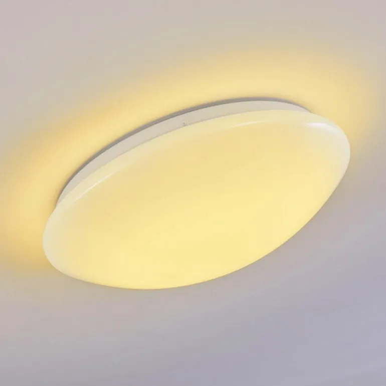 Plafonnier Brighton LED Blanc, 1 lumière, Télécommandes, Changeur de couleurs