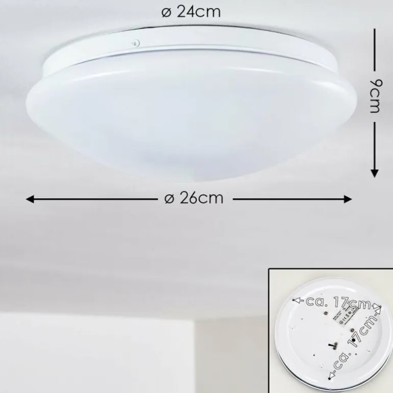 Plafonnier Brighton LED Blanc, 1 lumière, Télécommandes, Changeur de couleurs