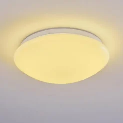 Plafonnier Brighton LED Blanc, 1 lumière, Télécommandes, Changeur de couleurs
