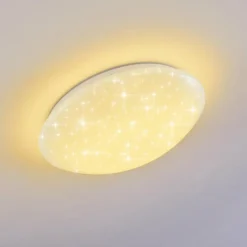 Plafonnier Brighton Star LED Blanc, 1 lumière, Télécommandes, Changeur de couleurs