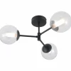 Plafonnier Brilliant Gitse Noir, 3 lumières