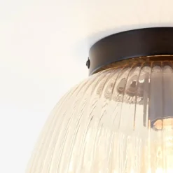 Plafonnier Brilliant Kaizen Noir, 1 lumière