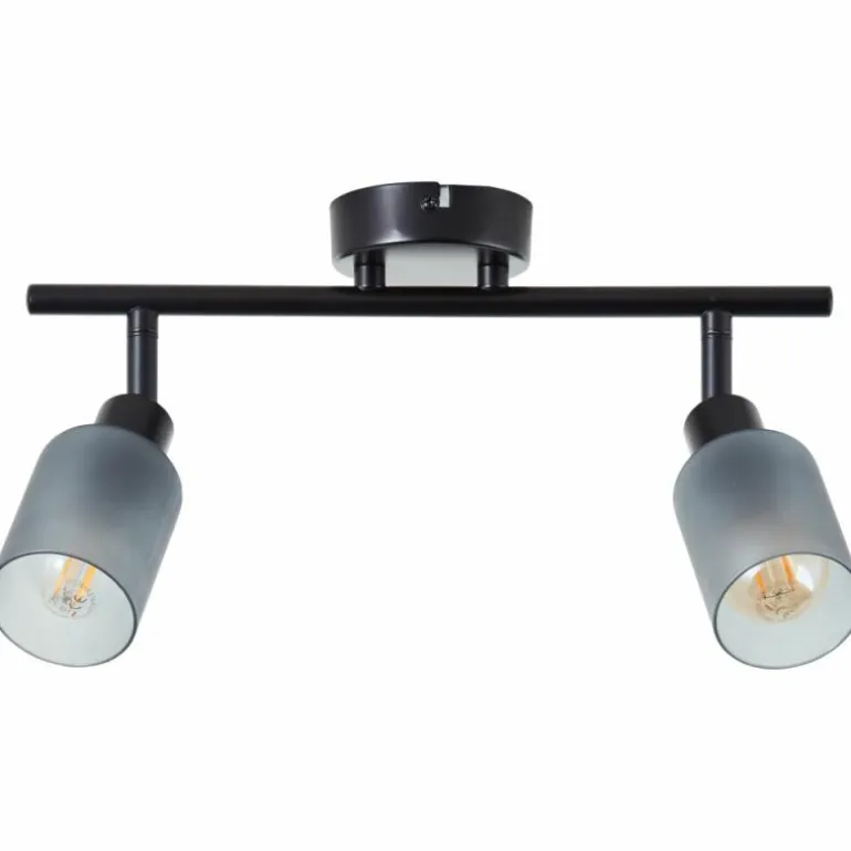 Plafonnier Brilliant Loralie Noir, 2 lumières