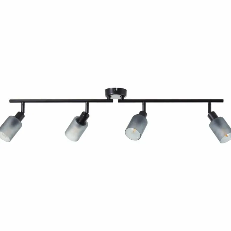 Plafonnier Brilliant Loralie Noir, 4 lumières