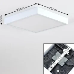 Plafonnier Broglen LED Blanc, 1 lumière